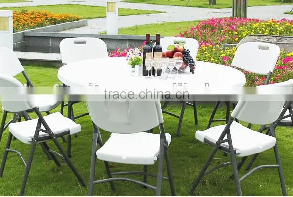5FT Round Plastic Banquet Table for 6 to 8 Person Used photo-4