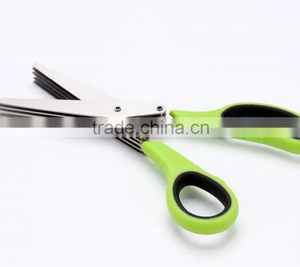 Stainless Steel Kitchen Scissor Chopped Green Onion Scissor Many Layer Paper Shredding Scissors photo-2