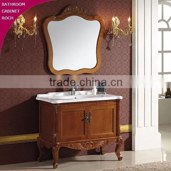 ROCH 116 Good Sales Oak Wood Bathroom Vanity Cabinet Bathroom Furniture