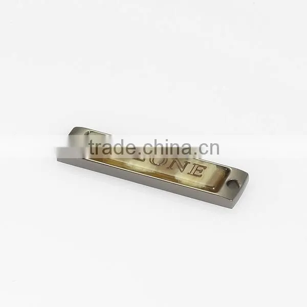 Custom Metal Label 2 Holes Clothing Sewing Metal Logo Label photo-2