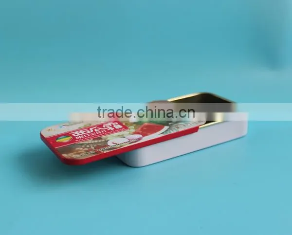 Rectangular Tinplate Metal Tin Can With Sliding Top, 10g-300g Sliding Square Tinplate Metal Tin Quality Choice photo-2