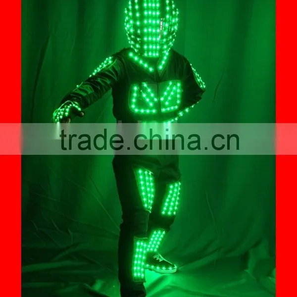 TC-067 Hip Hop Dance Apparel, LED Rope Light-up Costume, LED Tron Costume photo-3