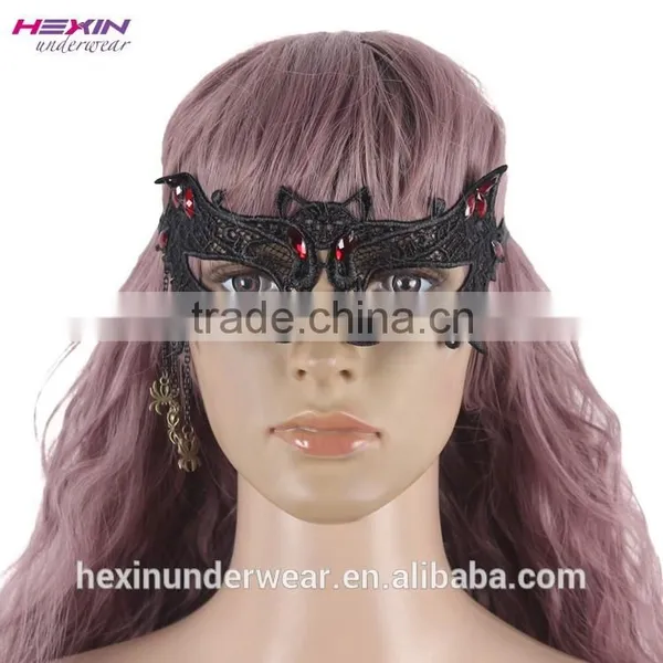 Red Flower Bat Shape Lace Party Mask Masquerade Masks NO MOQ photo-3