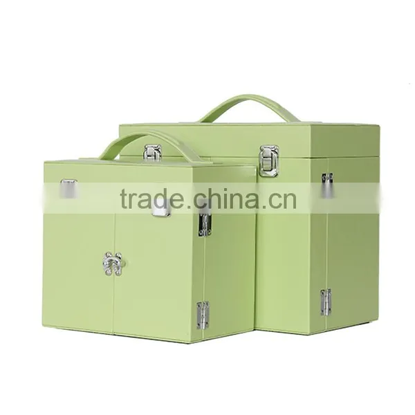 Wholesale Portable PVC Leather Empty Cosmetic Case Makeup Vanity Box With Mirror photo-6