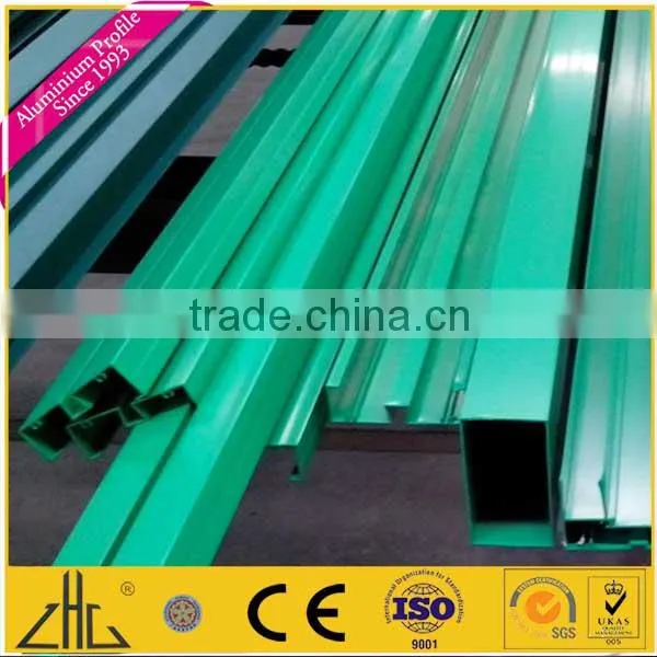 Windows aluminum profile with anodized powder coating