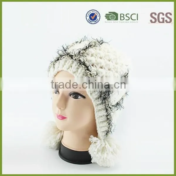 Winter 100 Acrylic Pom Pom Beanie Hats Wholesale photo-2