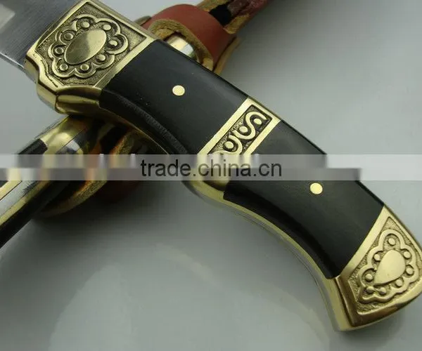 OEM Hunting Knife With Ebony/Brass Handle photo-6