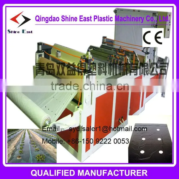 Plastic film perforation machine