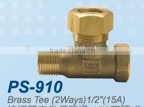 High Quality Taiwan Made Brass Tube Pipe Fitting Tee