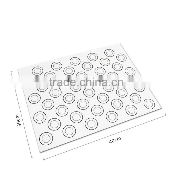 DIY 44 Holes Round Macaron Silicone Mat Rould Cakes High Quality Baking Mould Sheet Mat, photo-3