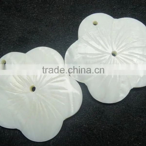Exclusive Rare Arrival Mother of Pearl Gemstone With Beautiful Flower Carving for Pendant Earring Jewelry and Wire Warp photo-3