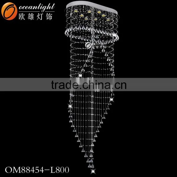 Sprial Cross Crystal Strings Modern Hanging Chandelier Crystal Chandelier OM88586-450W photo-4