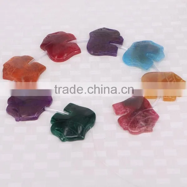 Full Strand Mix Color Elephant Shape Druzy Agate Stone Beads For Jewelry Making photo-2