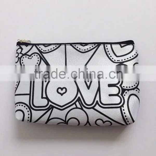 DIY Drawing Small Size Stylish Cheap Personalized Cosmetic Bag- Women's Bag photo-2