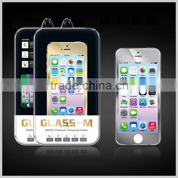Electroplating Tempered Glass For IPhone 5/5S,Glass M Curved Edge Screen Protect Film 6 Colors Available photo-2