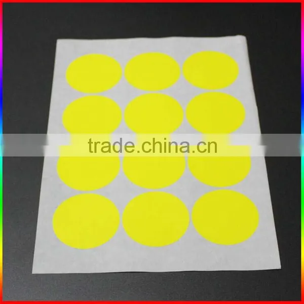 Red Self Adhesive Fluorescent Sticker in Round photo-2