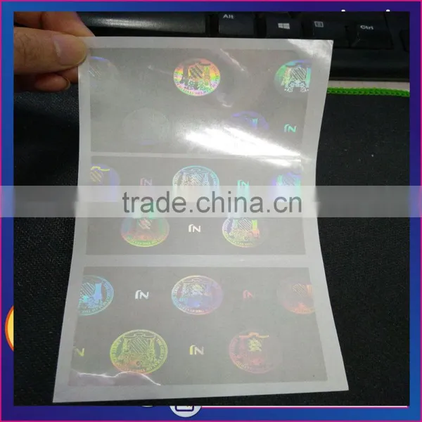 Professional Hot Stamping Colorful NJ State Transparent Overlay Hologram Sticker in Stock photo-2