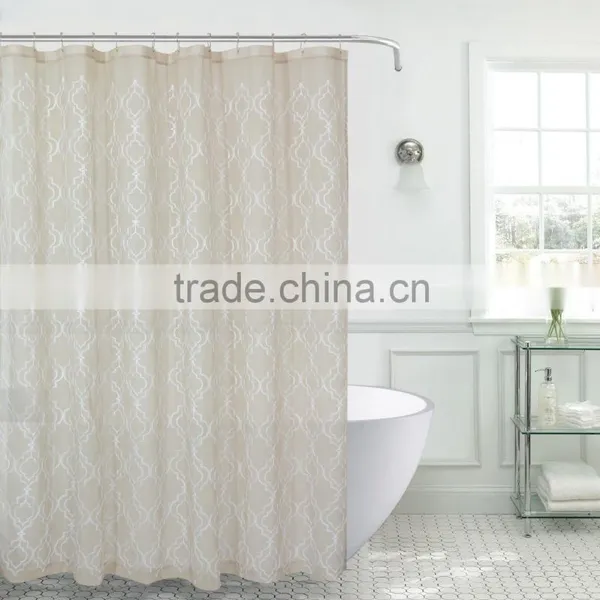 Polyester Print Textile Bathroom Shower Curtain Panel photo-2