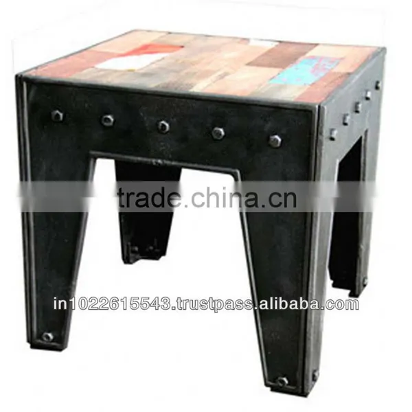 BEDSIDE TABLE, INDUSTRIAL BEDSIDE TABLE, BEDSIDE STOOL