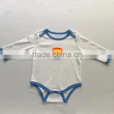 Embroidery Bird Applique Cotton Bodysuit photo-3