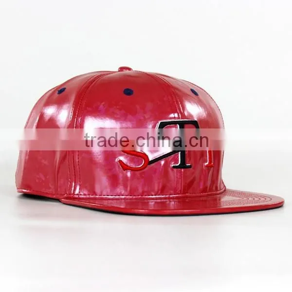Leather Flat Bill Hat,hiphop Flat Brim Cap Hat,leather Flat Brim Snapback Hat photo-3
