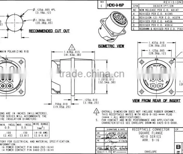 6 Way Connectors for Truck Bus & Off-Road HD10-9-16P photo-4