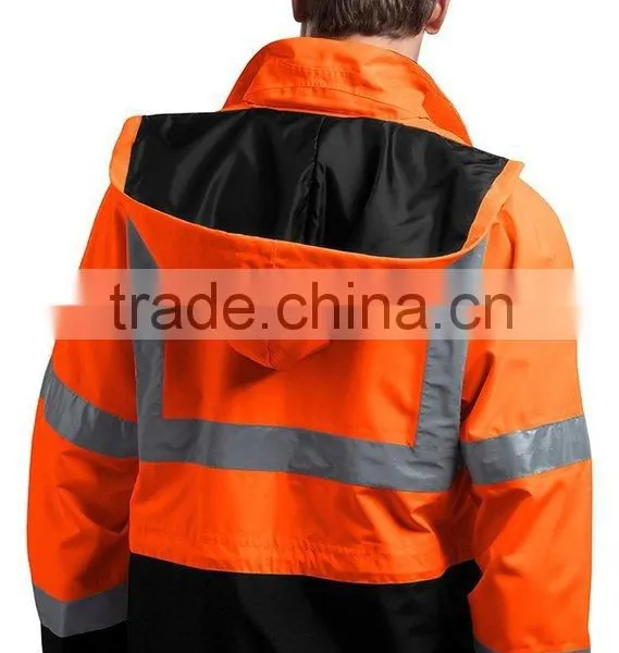 OEM Men's ANSI Class 3 Waterproof Parka Jacket 10000mm photo-2