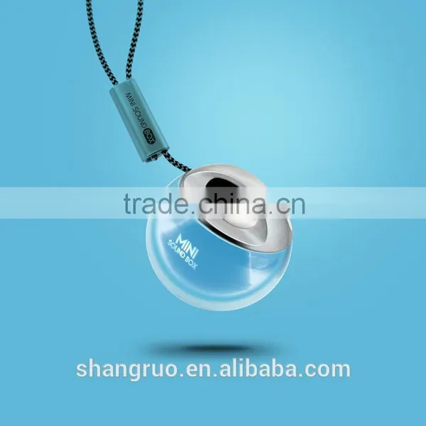 Waterproof Lanyard Crystal Ball Mini Player Outdoor Fashion Small Audio Mobile Phone Stereo Speakers photo-2