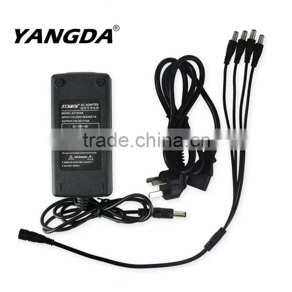 12V 4A 60W DC Power Supply With 8 Way CCTV Power Splitter Cable photo-2