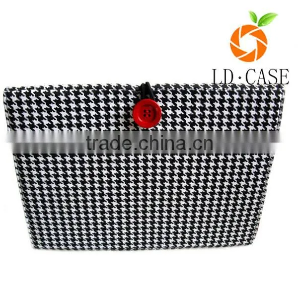 Black and White Canvas Cloth Smart Case With Stand For Kindle Aosis photo-4