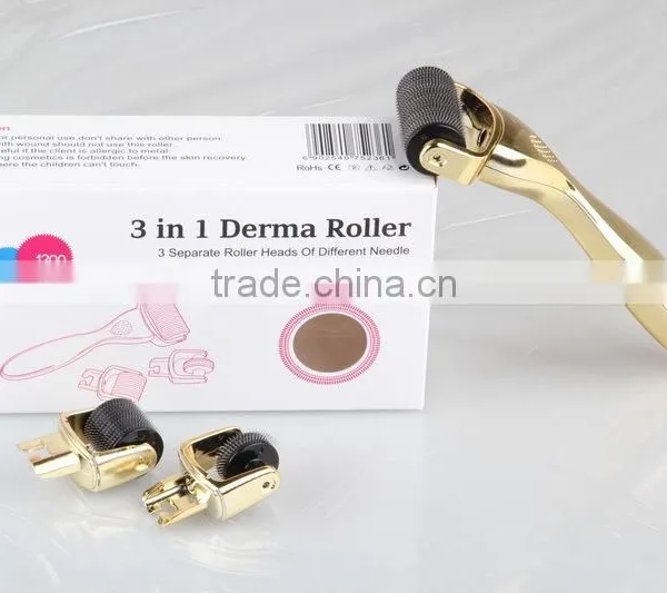 NL-301 Gold and Silver Beauty Derma Roller for Strech Marks Removal and Tattoo Removal photo-5