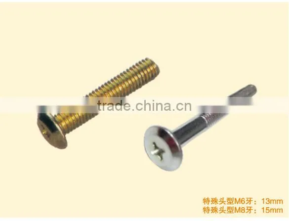 High Quality Steel Hexagon Machine Screw Flat Head Srew Double Gears Screw photo-2