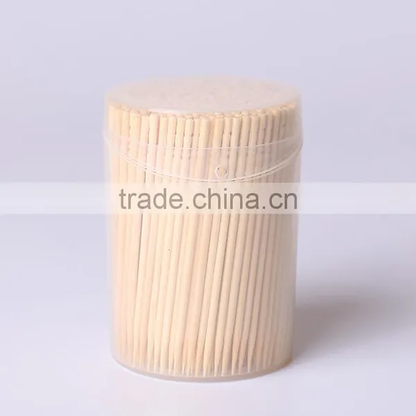 Hygienic Single Point Bamboo Toothpicks for Tooth Care in Plastic Bottle