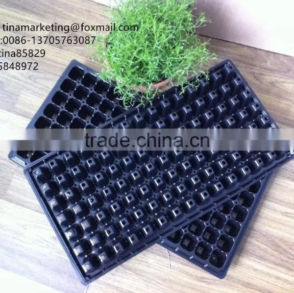 Black PS Material 105 Cells Blister Process Plastic Plant Nursery Seed Plug Trays for Propagation photo-2