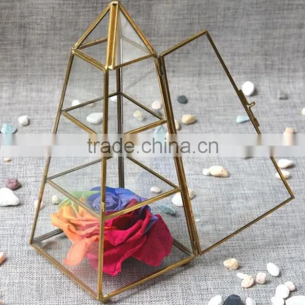 Attrative Home Decor Geometric Glass Terrarium Wholesale Container photo-3