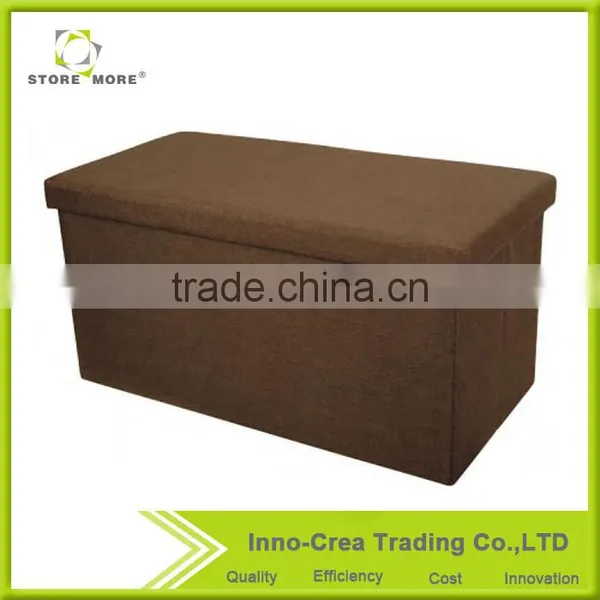 Hot Selling Multifunctional Linen Fabric Ottomans photo-3
