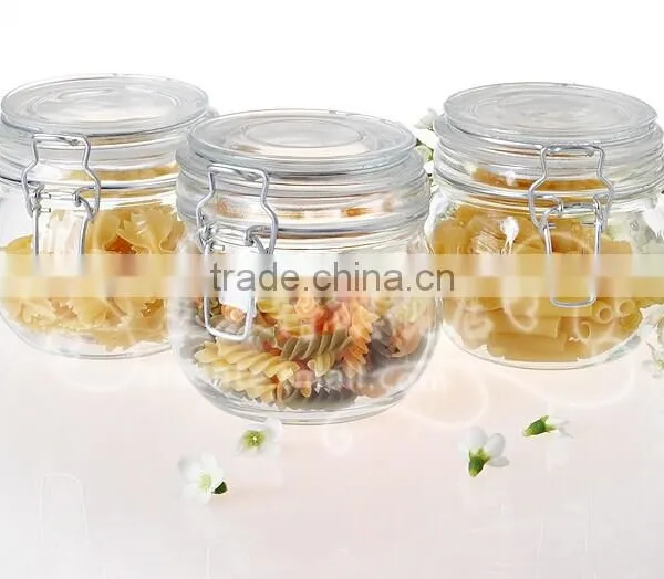 Clear Food Grade Glass Jar With Lid photo-3