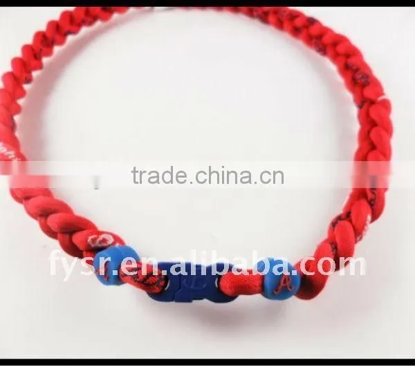 New Products 3 Ropes Weave Titanium Nylon Sports Necklaces for Kids photo-2