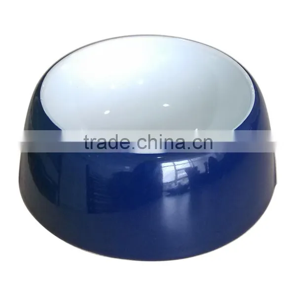 8.9" Custom Blue Color Ceramic Dog Bowl photo-2
