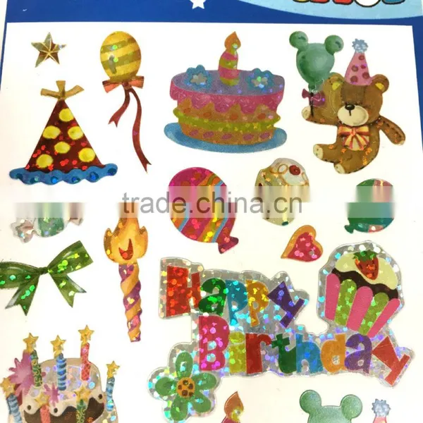 Celebration Laser Sticker, Birthday Laser Sticker, Birthday Sticker for Kids photo-2