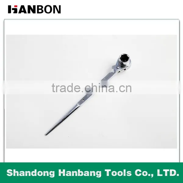 Industrial Grade Mirror Six Angle Pointed Tail Ratchet Wrench photo-2
