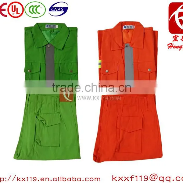 97type Green Orange Comfortable Cotton Fire Fighting Security Uniform photo-3