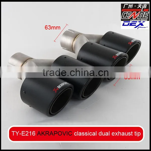 Auto Tuning Ss304 Carbon Fiber Akrapovic Muffler Tip in Exhaust Pipe photo-3