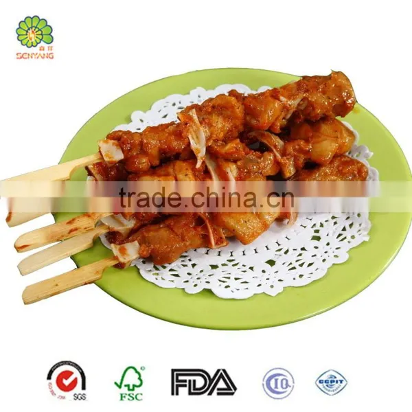 Bamboo Skewers Sticks, Bamboo Barbecue Sticks, Flat Bamboo Pick Skewer