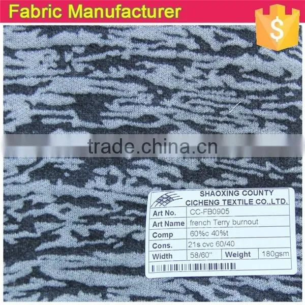 CVC BURNOUT FABRIC FRENCH TERRY photo-2