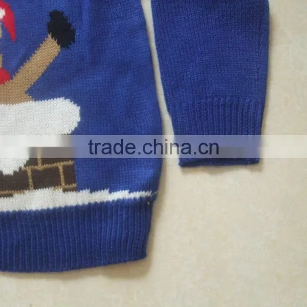 High Quality Unisex Knitted Christmas Sweaters Christmas Jumpers Ugly Sweaters Pull Over Jumper(BKN5335) photo-3