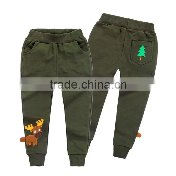 China Supplier Boy Trousers Wholesale100%Cotton Kids Wear Casual Children Embroidery Trouser Pants photo-6