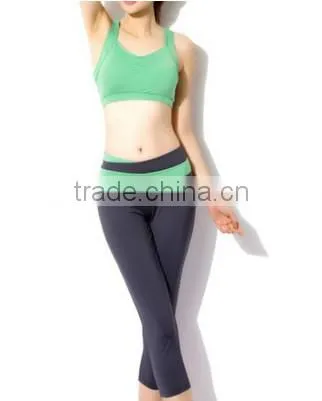 Green Yoga Clothing Women Sports Aerobics Pant Suit photo-2