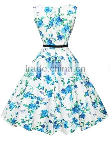 Walson F20197A Hot Sale Women Vitage Dress 50s Retro Dress Rockabilly Swing Dress for Women photo-4