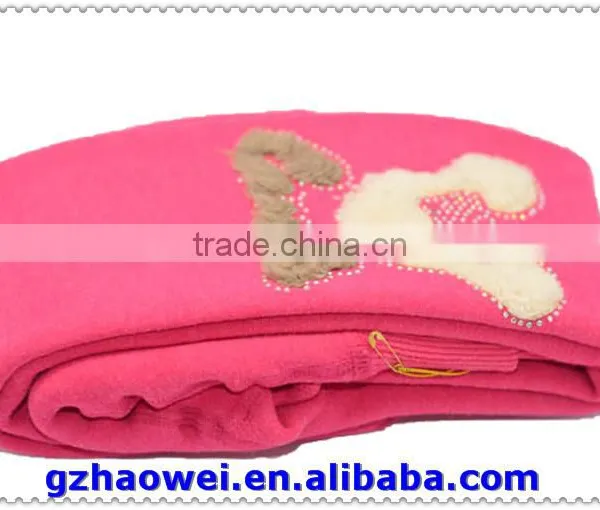 Plain Dyed Soft Fleece Inside Embroidered Kids Pantyhose photo-4